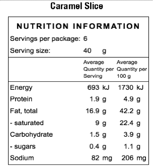 Caramel Slice