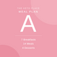 Meal Plan A: 7 Breakfast 14 Meals & 4 Desserts