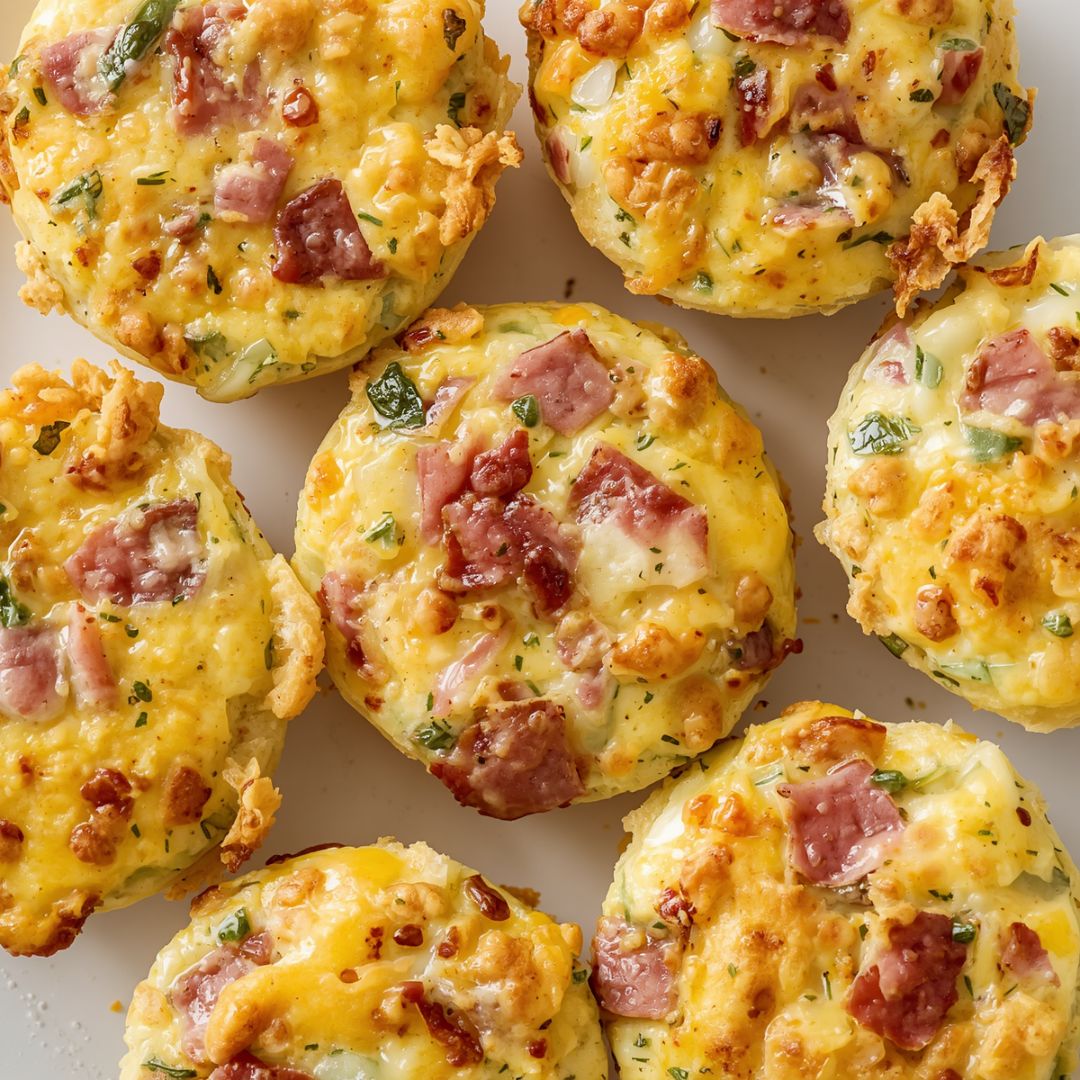 Breaky Quiche — Salami and Onion